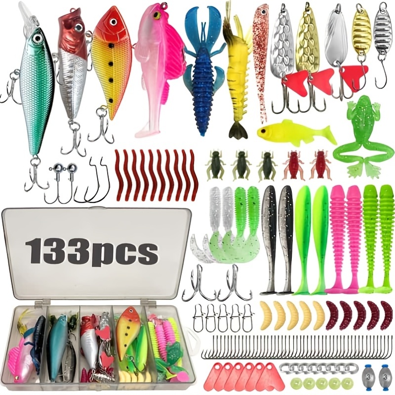 Kit de 133 Peças de Iscas de P - Fishing Equipment Box avaliação e preço