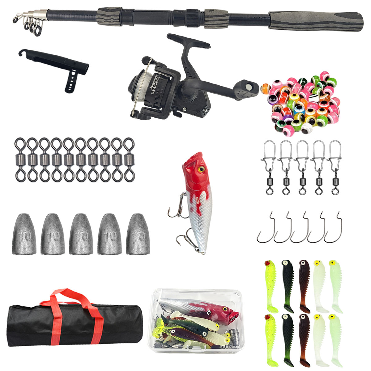 Kit de Vara de Pesca Telescópi - Fishing Equipment Box avaliação e preço
