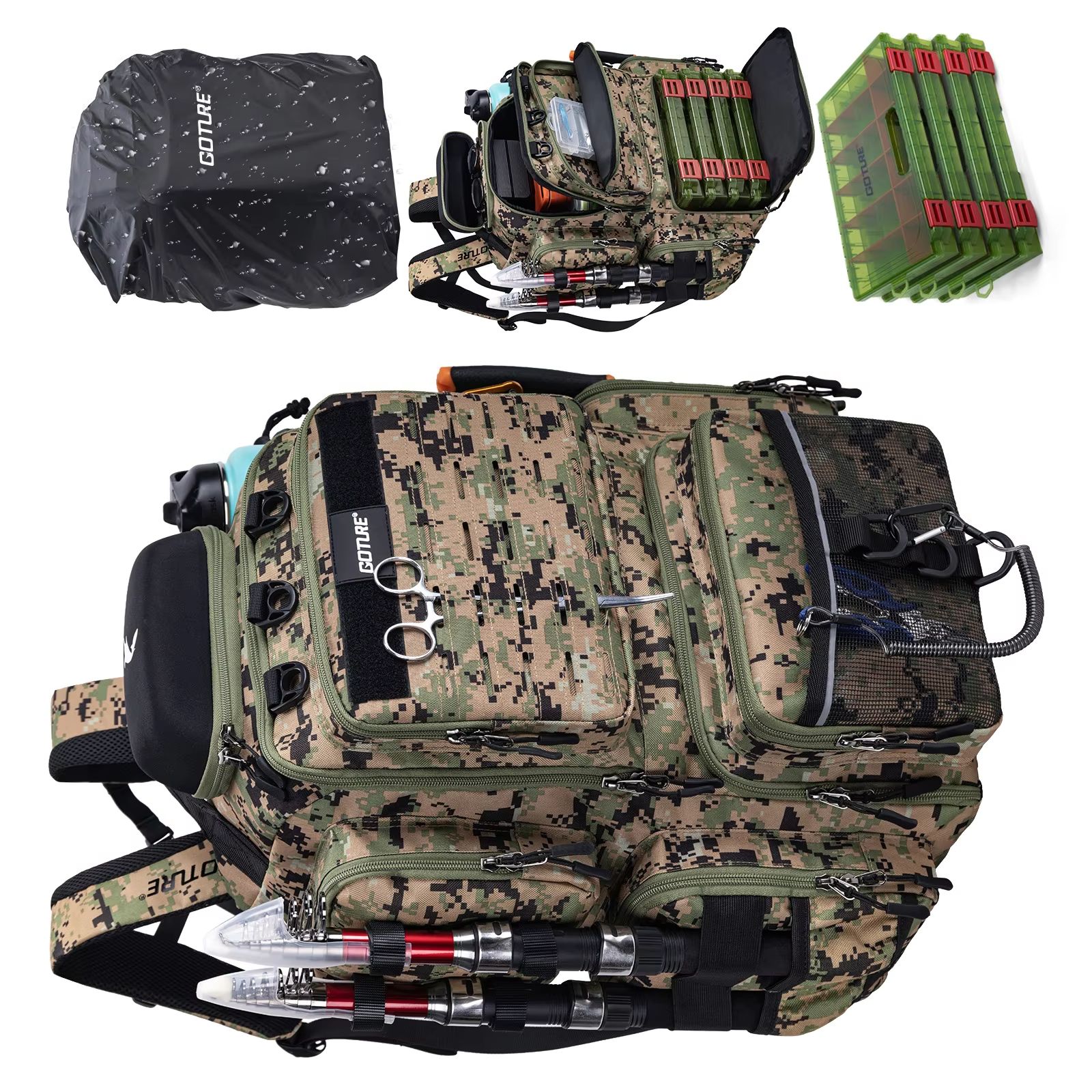 Mochila tática para pesca, fei - Fishing Equipment Gifts avaliação e preço